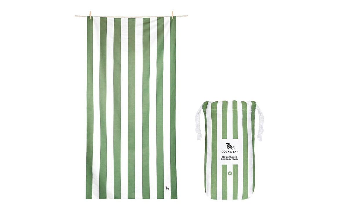 Dock& Bay Strandtuch CABANA Khaki Gr. XL, 90x200cm, Polyamid/PES