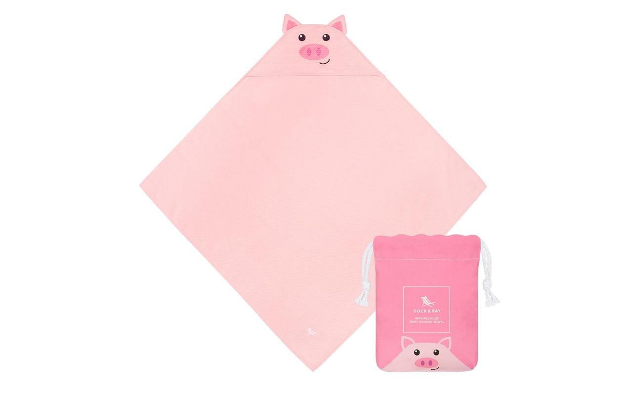 Dock& Bay Baby-Kapuzentuch Pig Polyester/Polyamid, 75x75cm