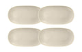 Villa Collection Servierplatte Shoku 4 Stk., 34 x18 cm Soft Beige Steinzeug