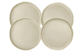 Villa Collection Servierplatte Shoku 4 Stk., D 28cm Soft Beige Steinzeug