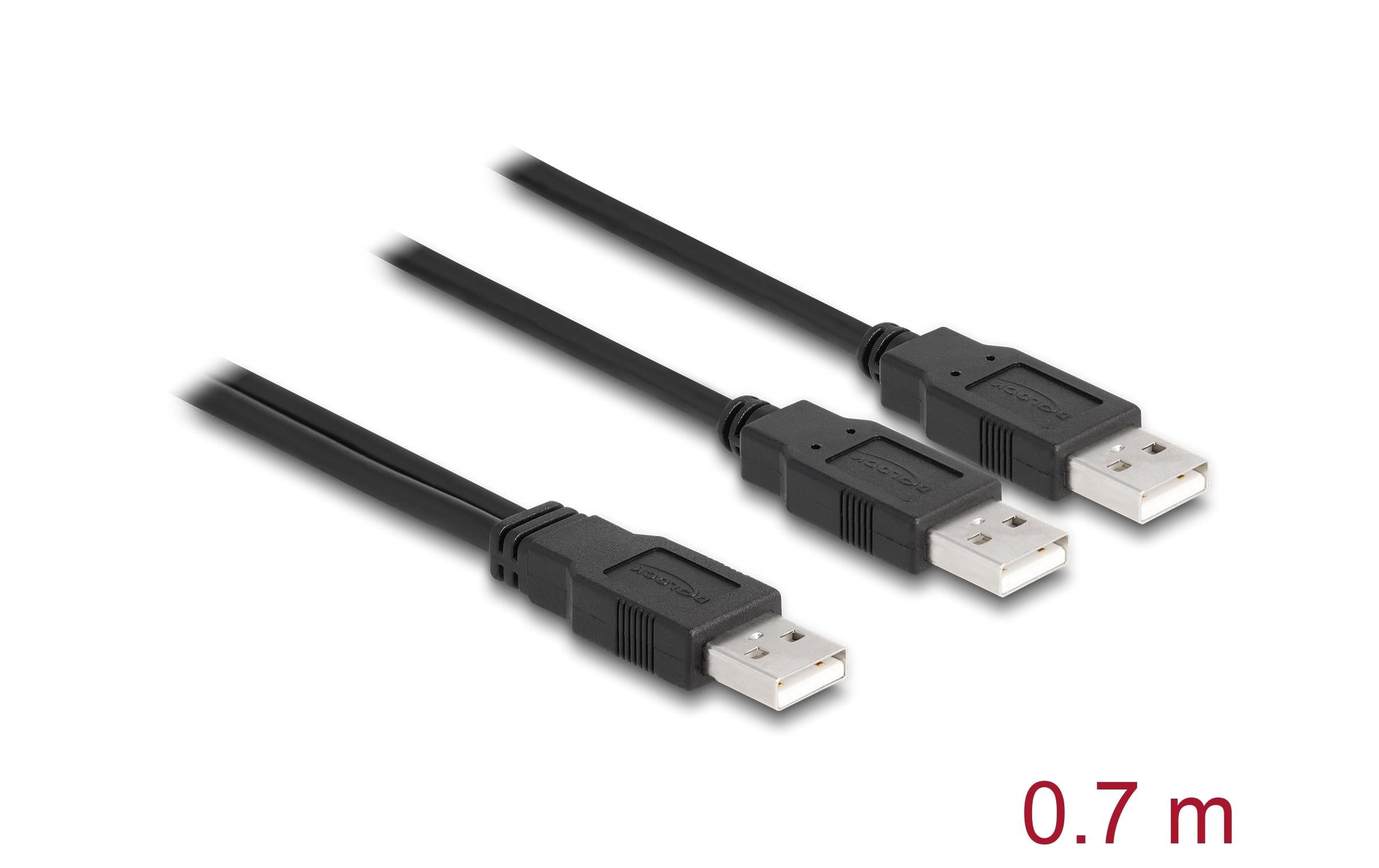 USB2 Y-Kabel Typ 2xA auf 1xA 1xTyp-A Stecker,2xTyp-A Stecker