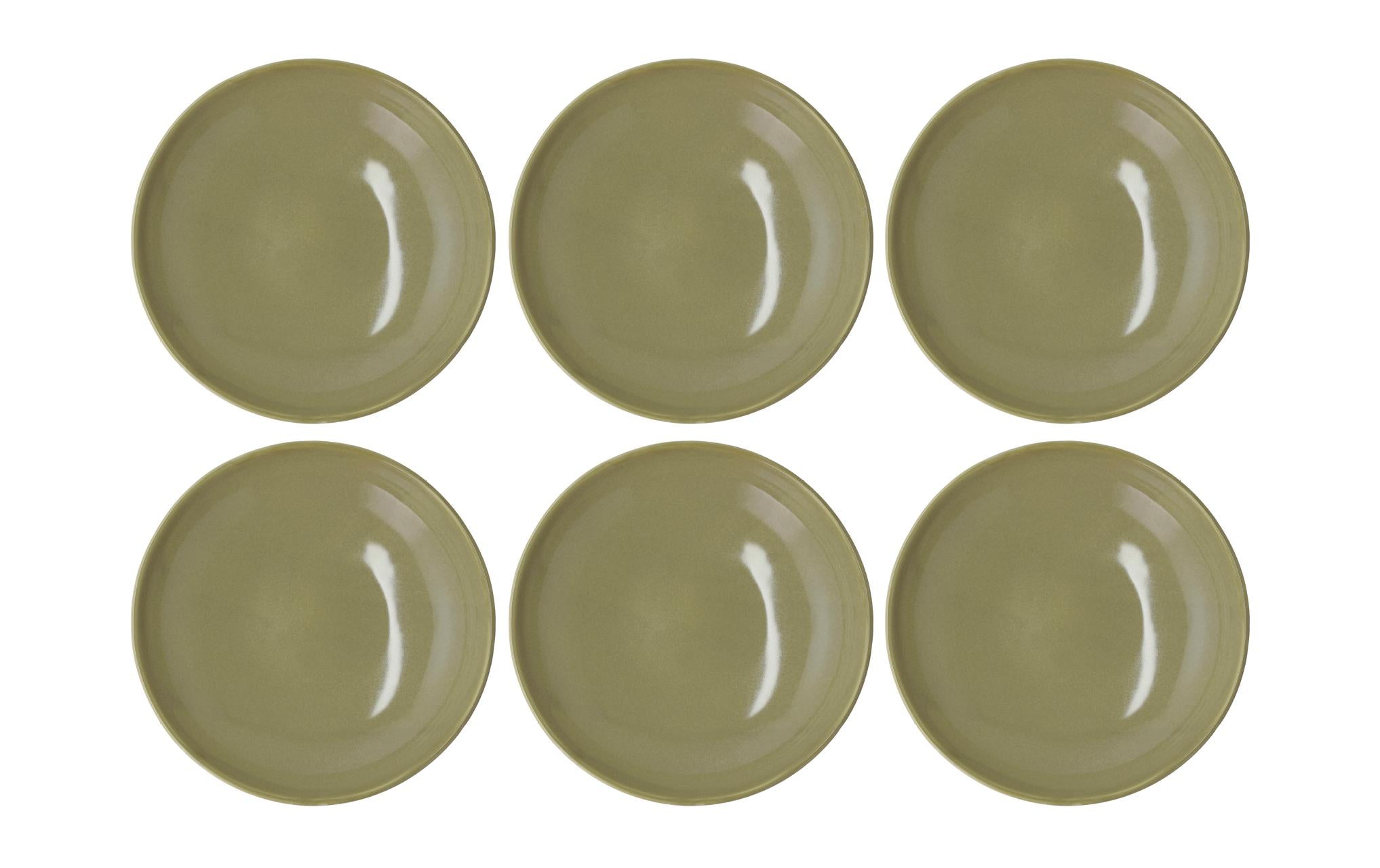 Villa Collection Pastateller Shoku 21 cm 6 Stk Pure Green Steinzeug