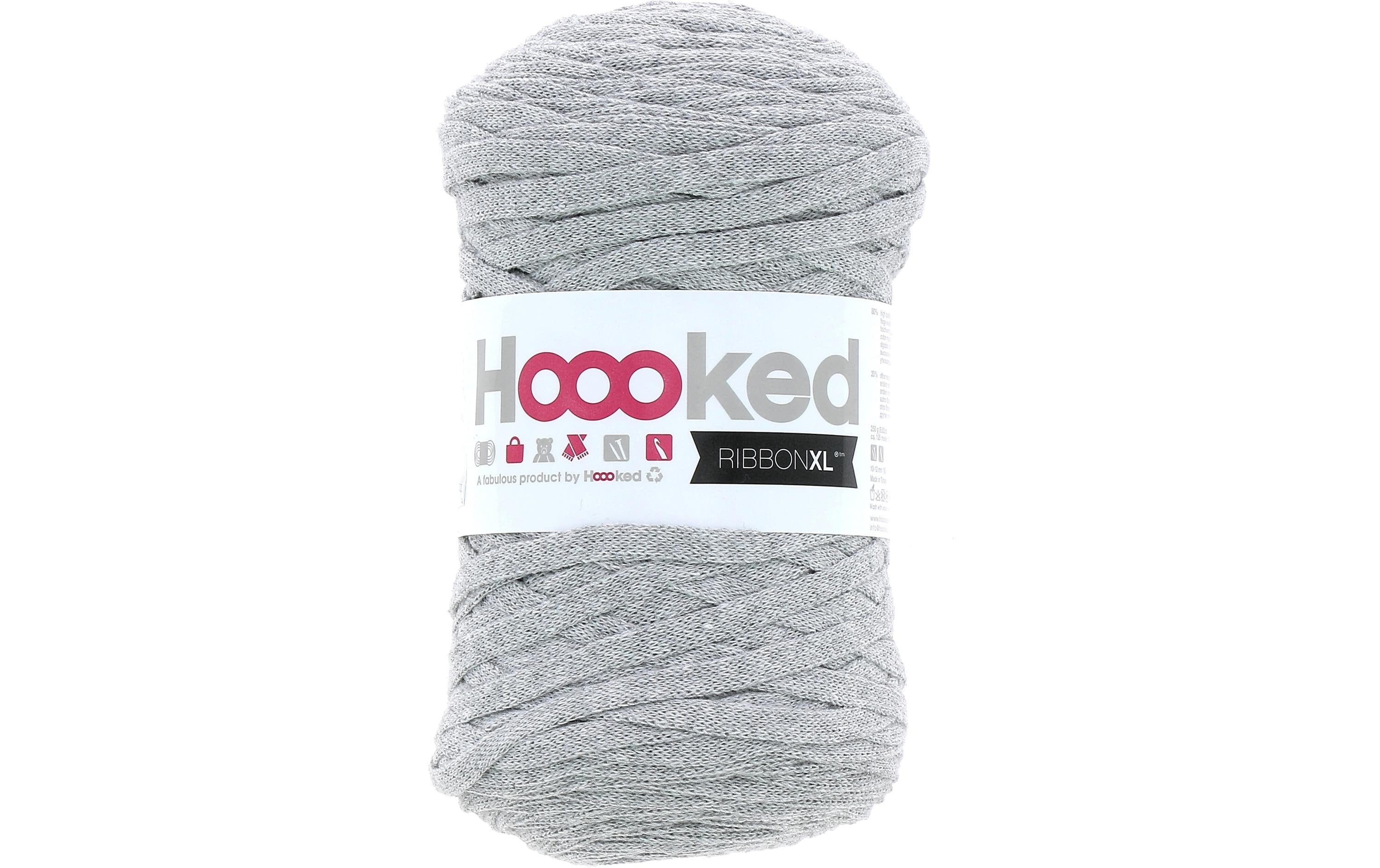 Hoooked RibbonXL, Silver Grey Knäuel 250 g, 120 m