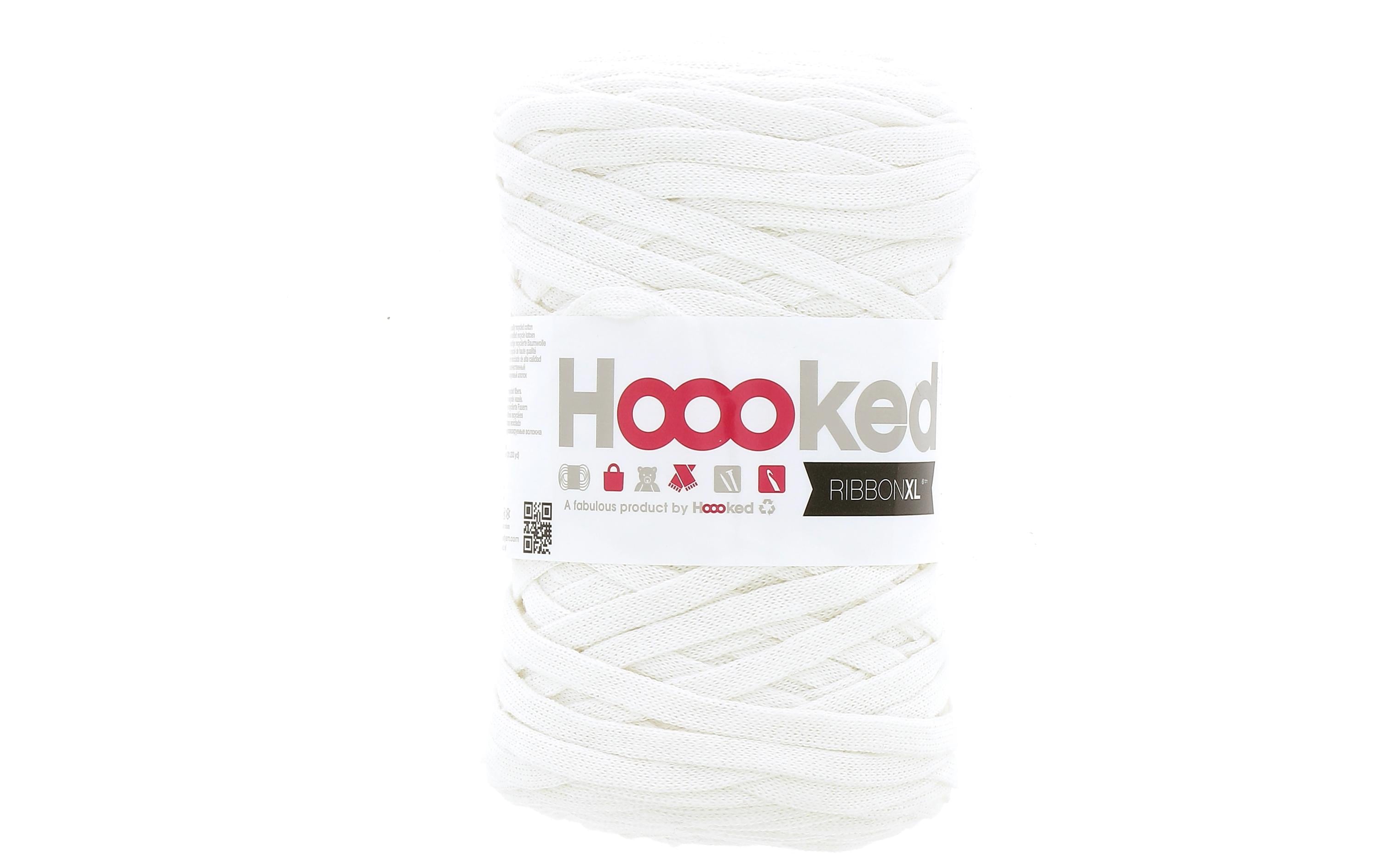 Hoooked RibbonXL, Pearl White Knäuel 250 g, 120 m