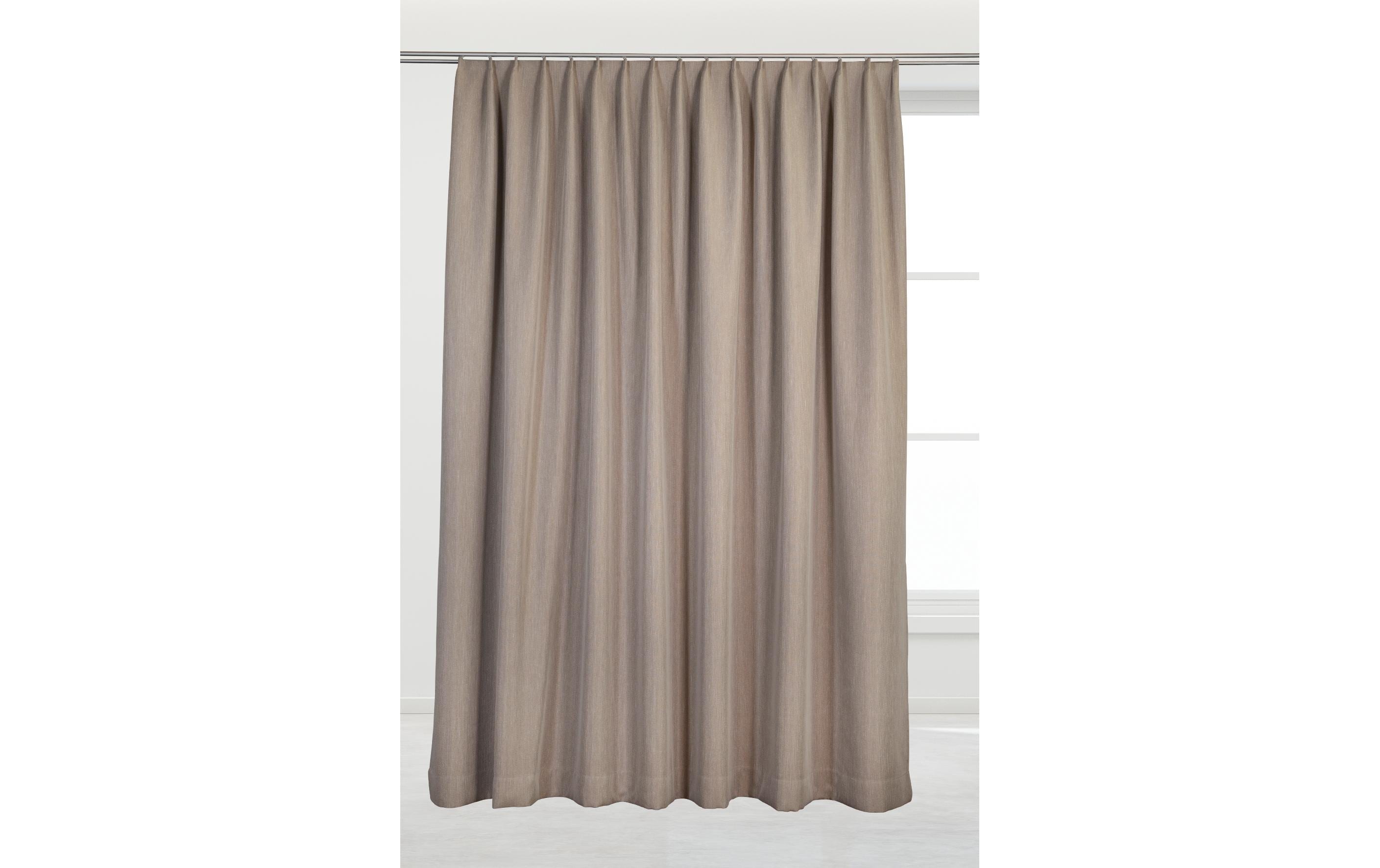Casa LeonVerdunklungsvorhang140x245cm,Beige mit Faltenband ,30° waschbar, Polyester