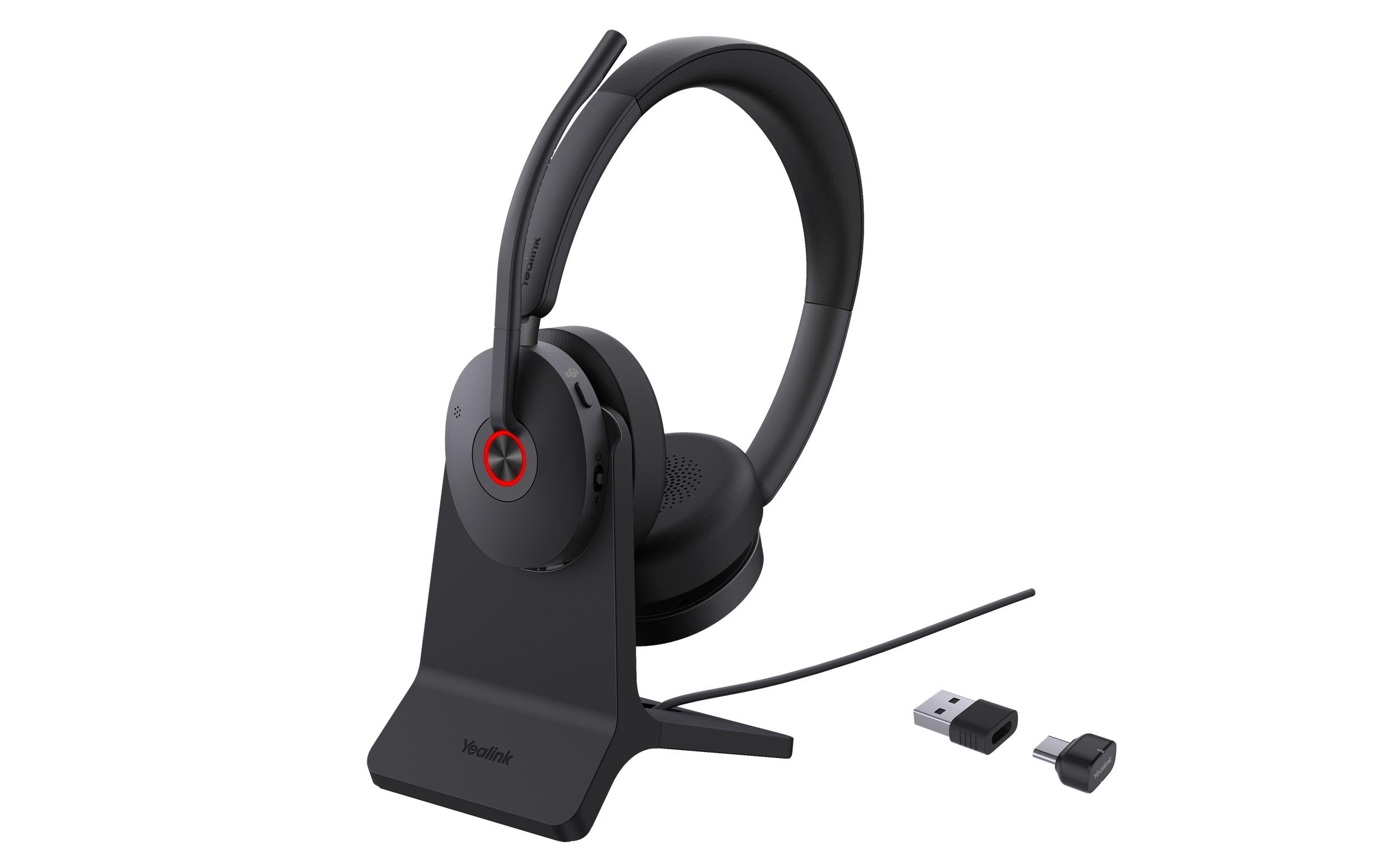 Yealink BH74 Teams USB-C/A mit Ladestation Bluetooth, BT51-C Dongle mit USB-A Adapter