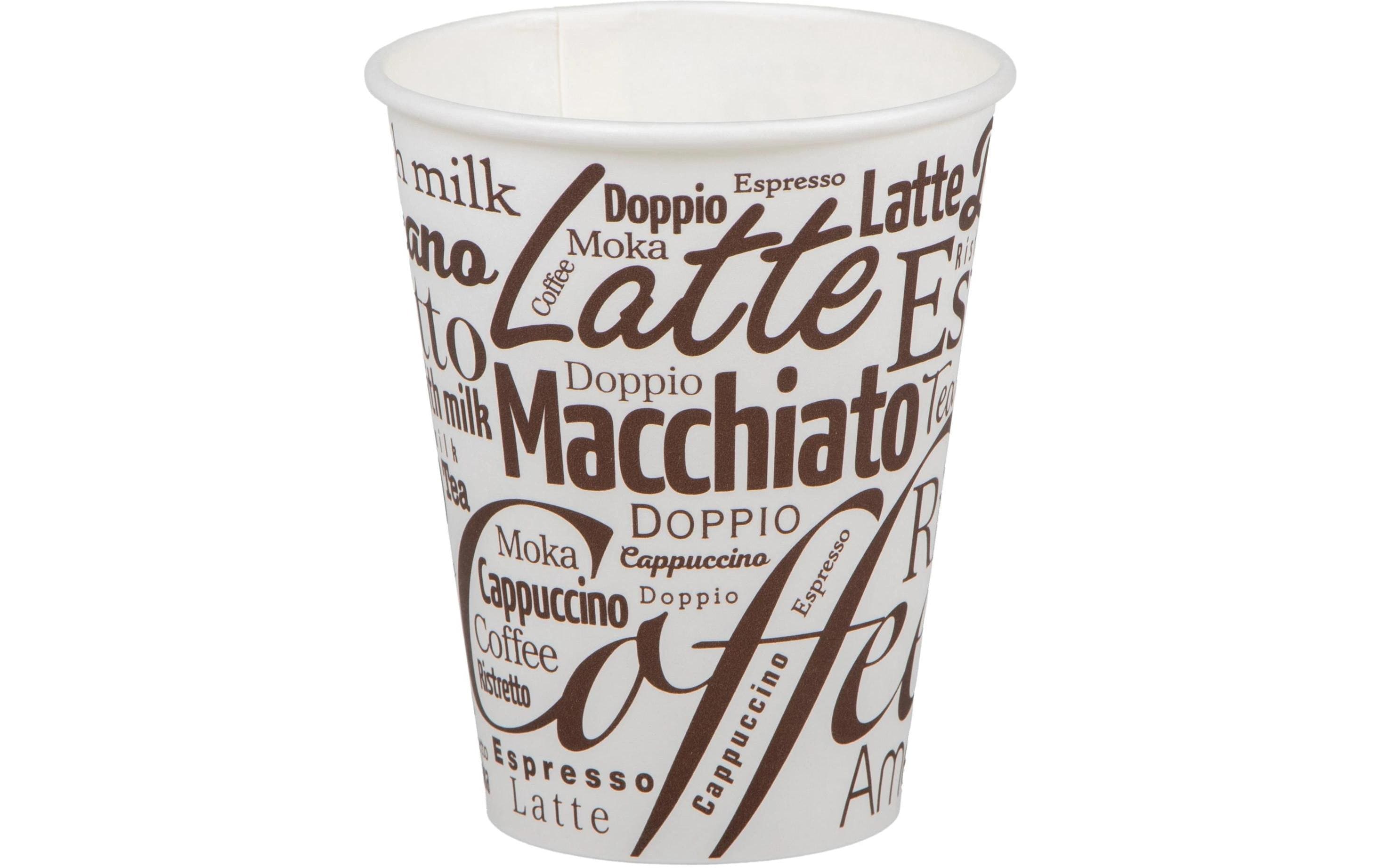 Elco Einweg-Kaffeebecher Bistro 2dl,1000Stk D: 8 cm, Aus Karton, Braun/Weiss