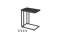 Vasagle Beistelltisch mit Rollen, Schwarz 50x35x60 cm (LxBxH), Spanplatte, Stahl