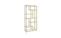 Vasagle Regal Gold mit div. Glasablagen 80x30x180.3 cm, Traglast 40 kg