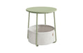 Vasagle Couchtisch mit Ablage & Korb 45x51 cm (DxH), Spanplatte, Stahl,Polyester