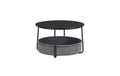 VASAGLE, Couchtisch 75 x 45 cm, Grau/Schwar 75x45 cm (DxH), Spanplatte, Stahl