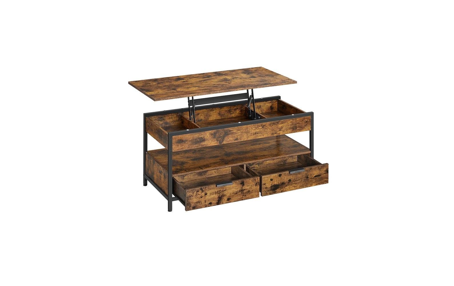 Vasagle Couchtisch Industrial Look 100x50x48 cm, Spanplatte, Eisen