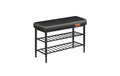 Vasagle Schuhbank Ekho, Schwarz 80x30x50 cm (BxTxH), Traglast 135 kg