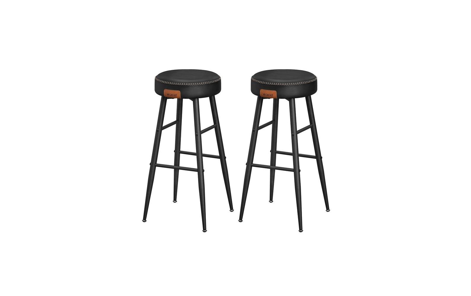 Vasagle Barhocker, 2er Set, Sitzhöhe 75cm 51.6x75 cm (DxH), Traglast 100 kg