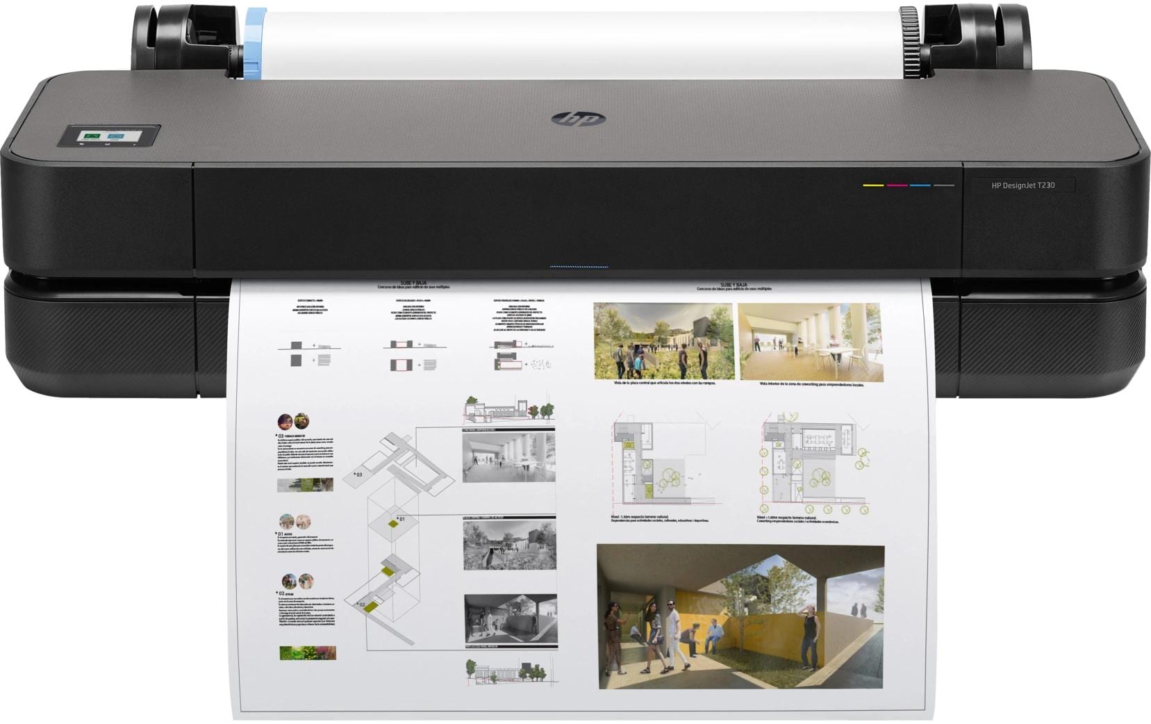 HP DesignJet T230 - 24", Rollen bis 610mm A1, USB 2.0, LAN, WLAN