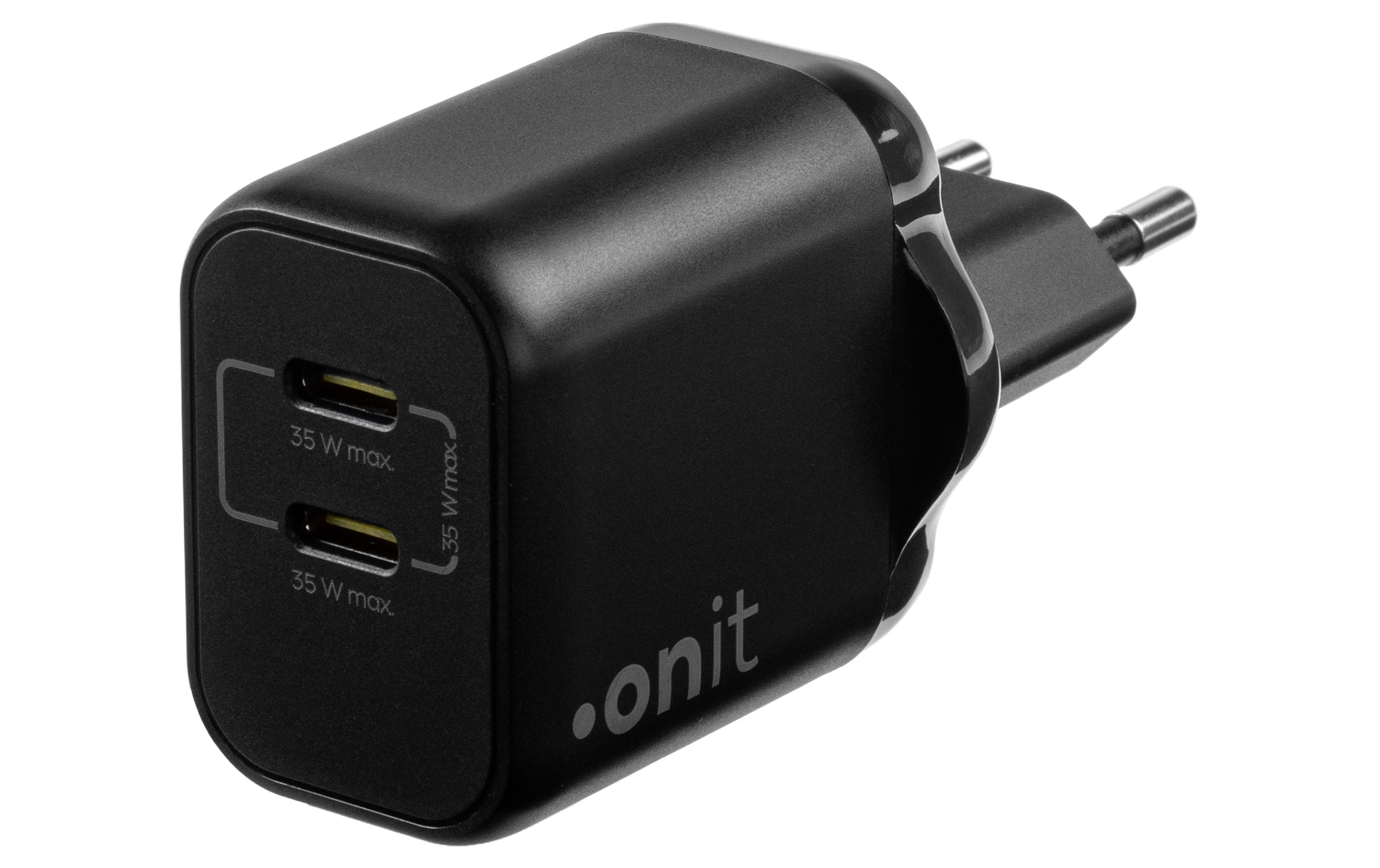 onit GaN-Wandladegerät USB CC 35W schwarz
