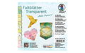 URSUS Faltblätter "Origami"  Transparent Magic Flowers, 115g/m, 15 x 15 cm, 50 Blatt