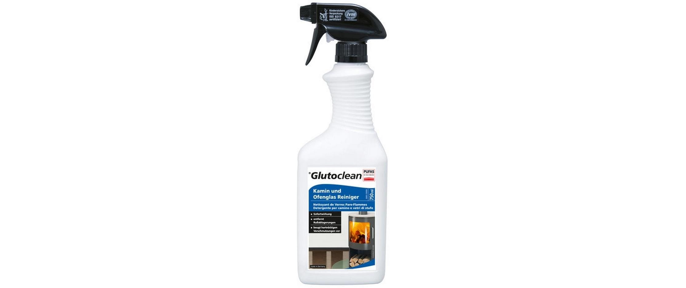 Kamin und Ofenglas Reiniger 750 ml Glutoclean