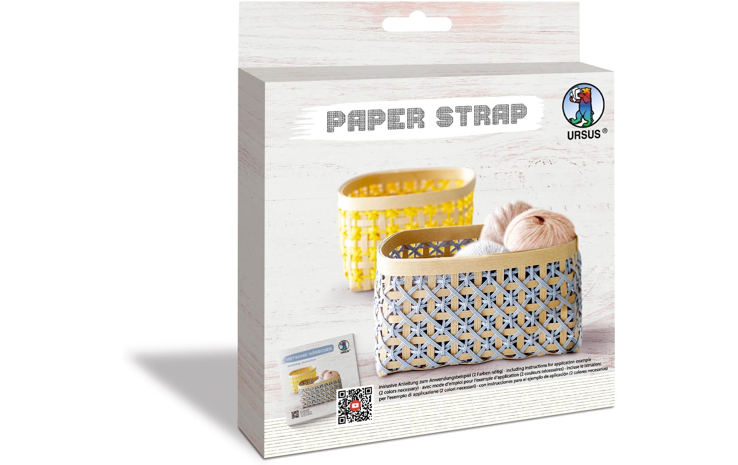 URSUS Papierstreifen/ Flechtpapier Kamihimo 15mm x 15 m, weiss