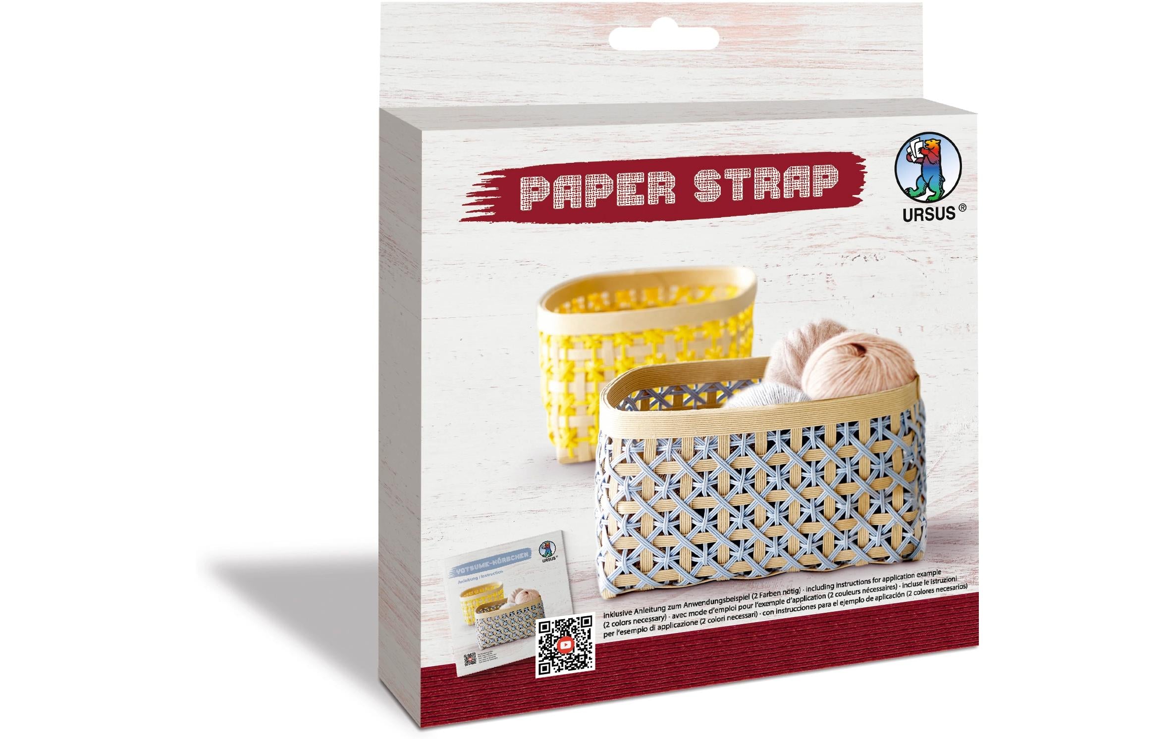 URSUS Papierstreifen/ Flechtpapier Kamihimo 15mm x 15 m, dunkelrot