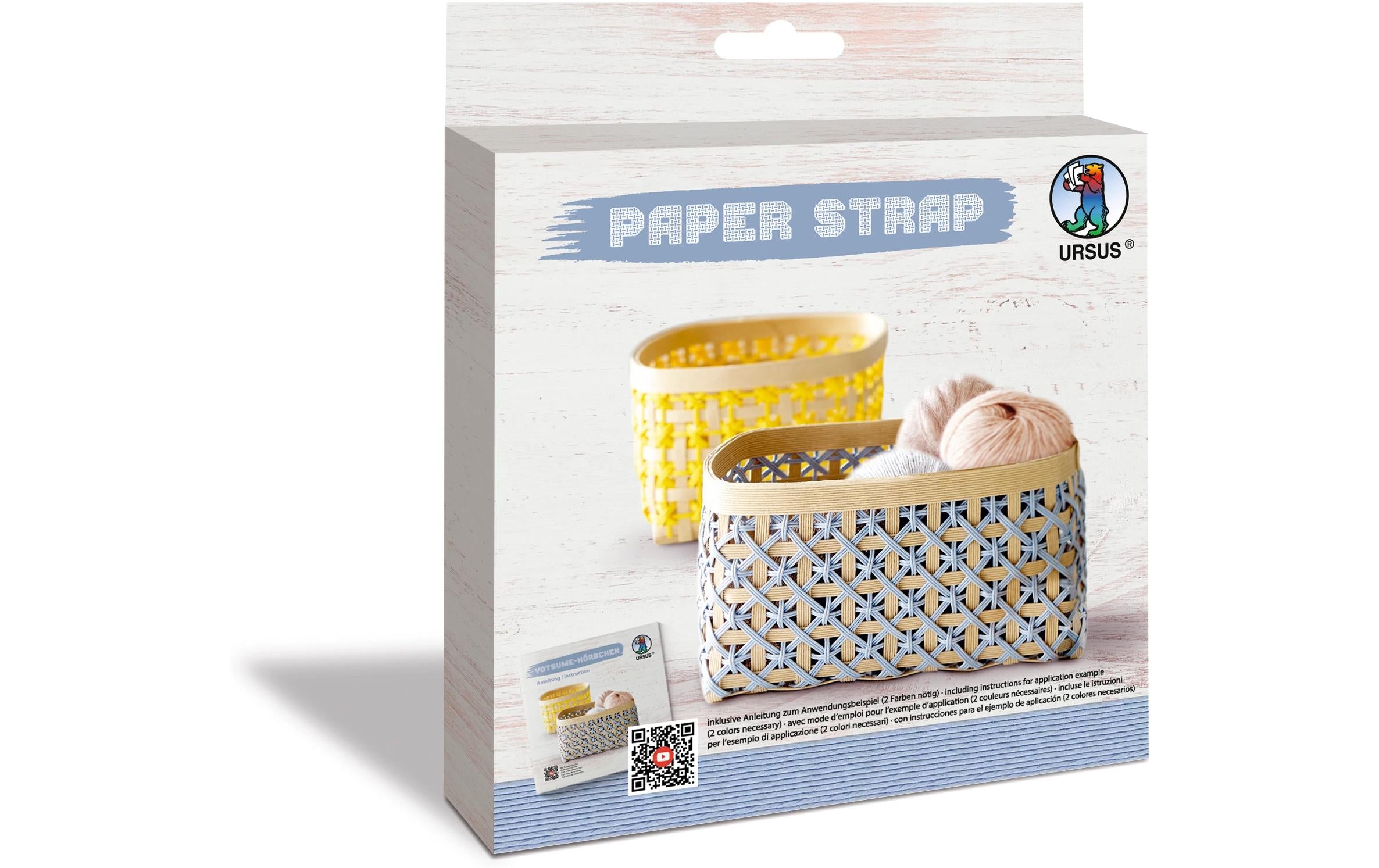 URSUS Papierstreifen/ Flechtpapier Kamihimo 15mm x 15 m, hellblau