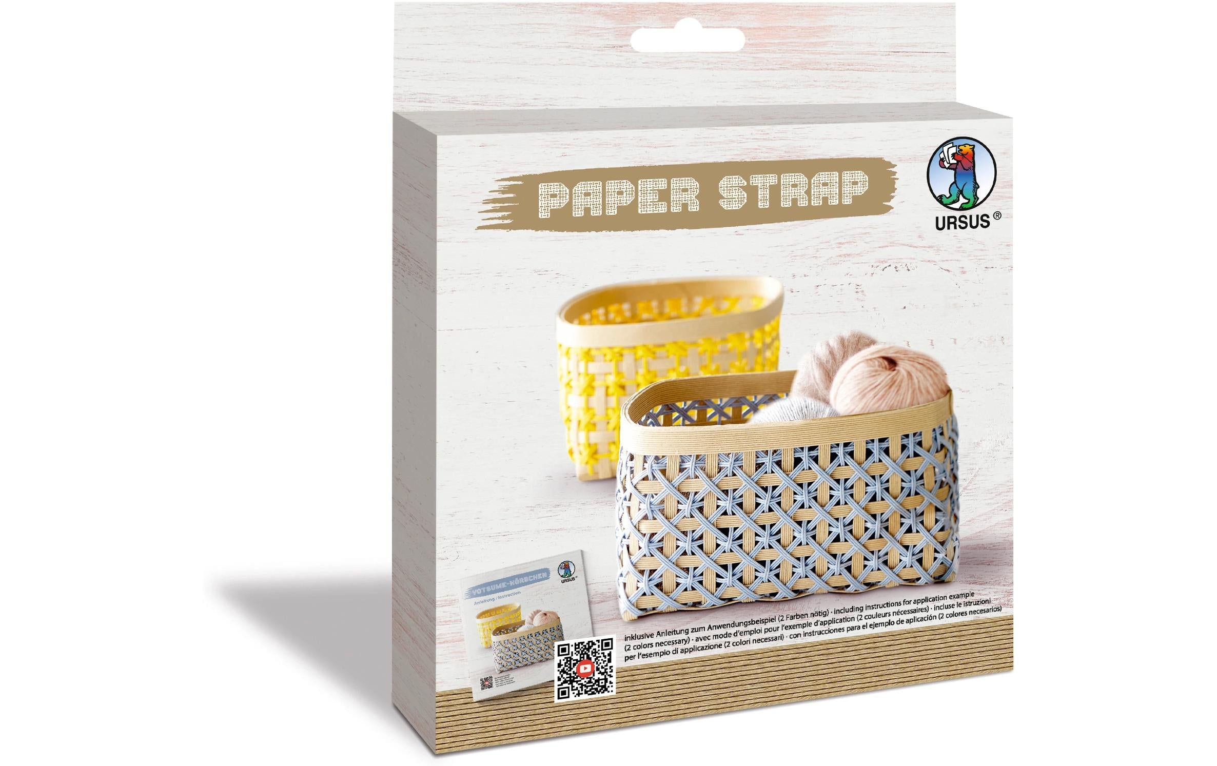 URSUS Papierstreifen/ Flechtpapier Kamihimo 15mm x 15 m, hellbraun