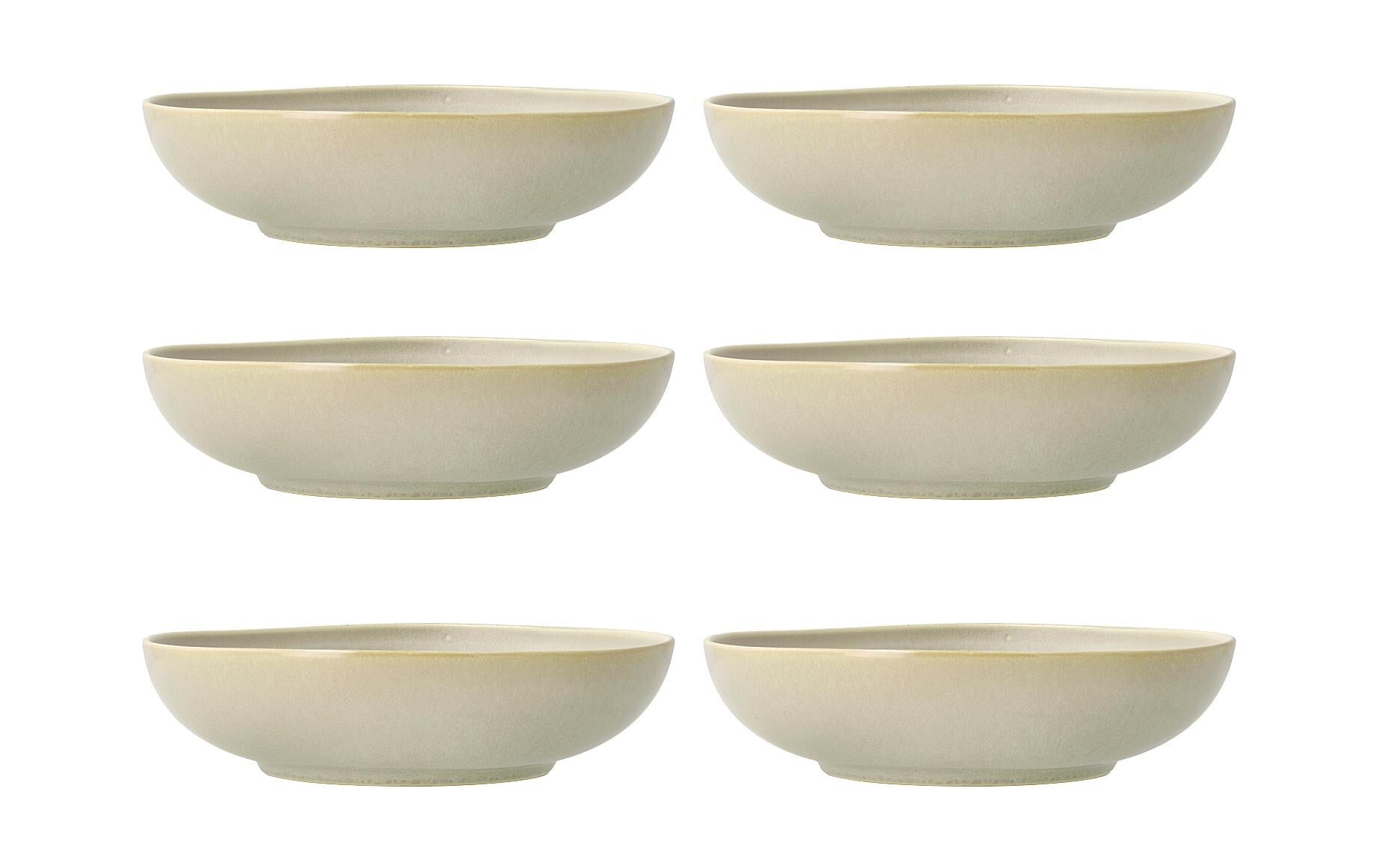 Villa Collection Schale Shoku 23 cm 6 Stk Soft Beige Steinzeug