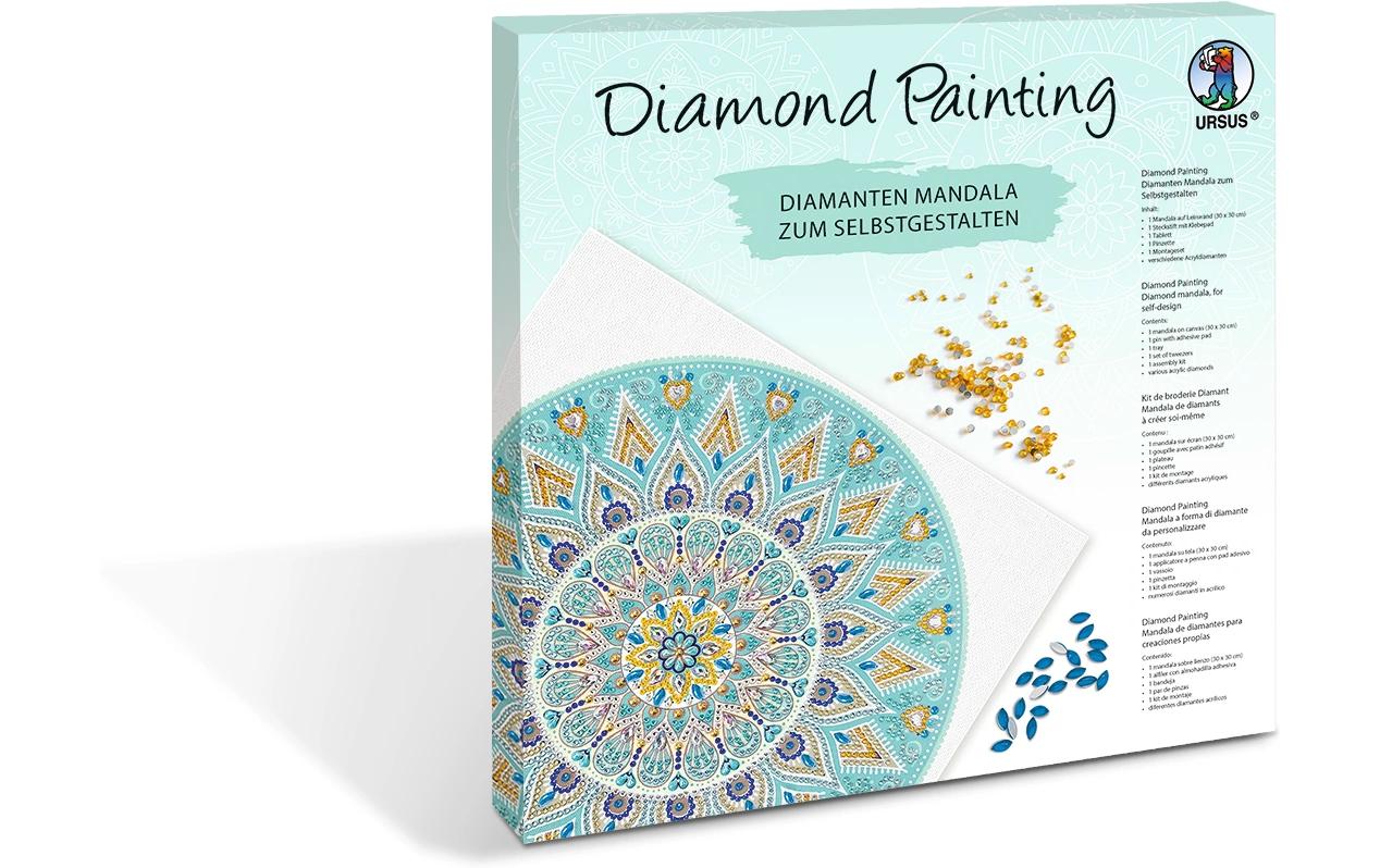 URSUS Diamond Painting Bastelset Mandala, 30 x 30 cm