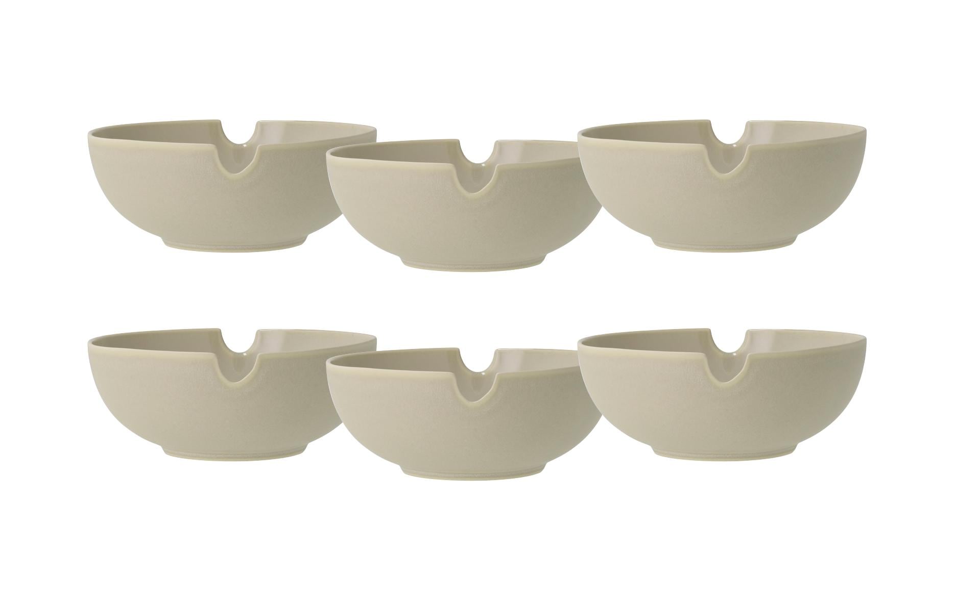 Villa Collection Ramen Schale Shoku 6 Stk 18.5 cm Soft Beige Steinzeug