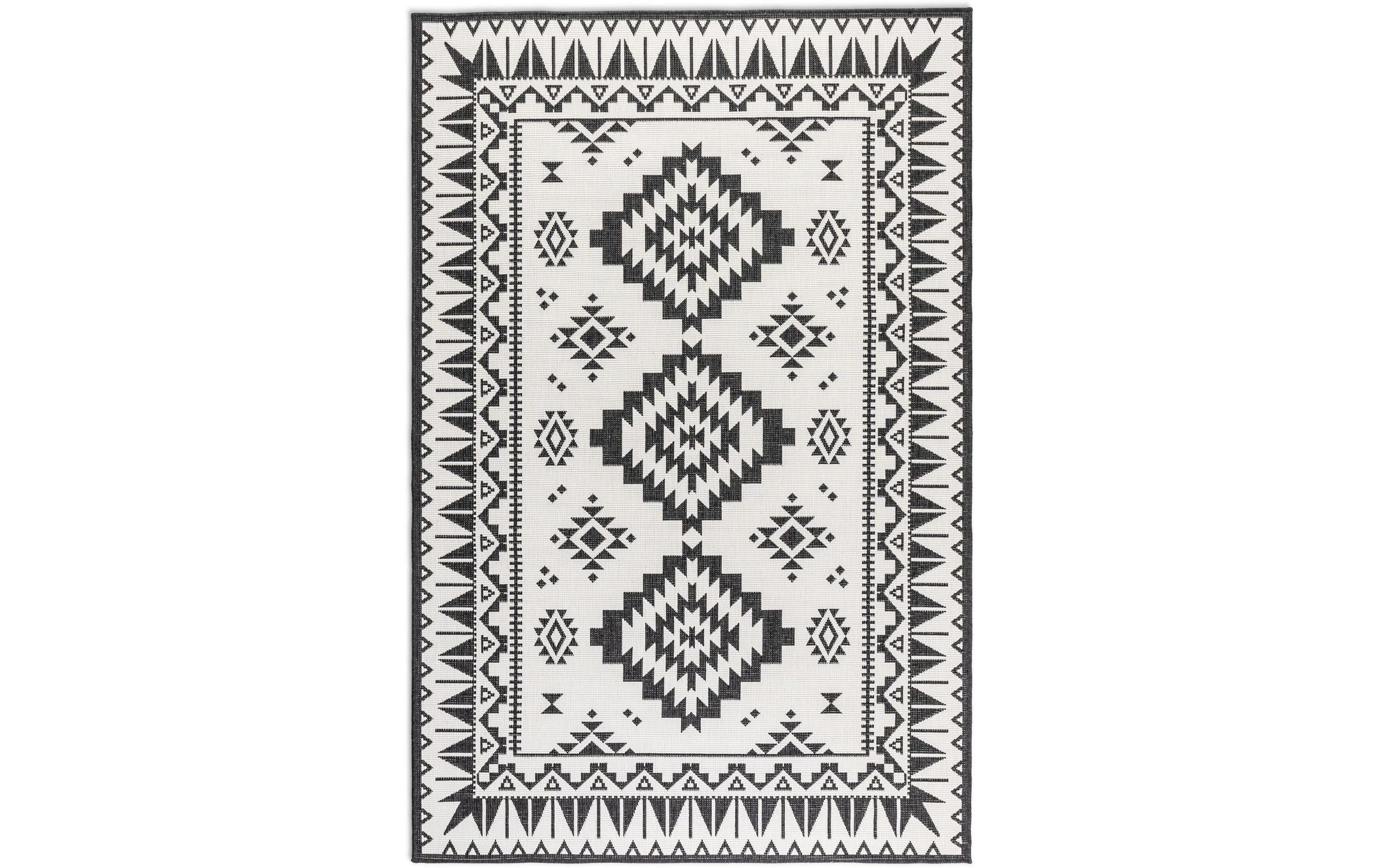 Elle Decoration In & Outd. Teppich Dynamic 100% Polypropylen, 120x170 cm, Black