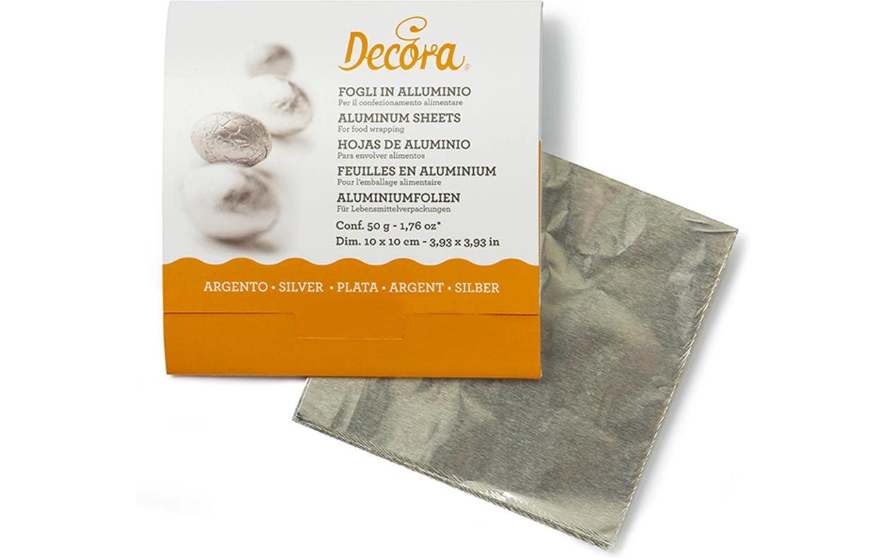 Decora Aluminiumfolie silber 150 Blatt Stück
