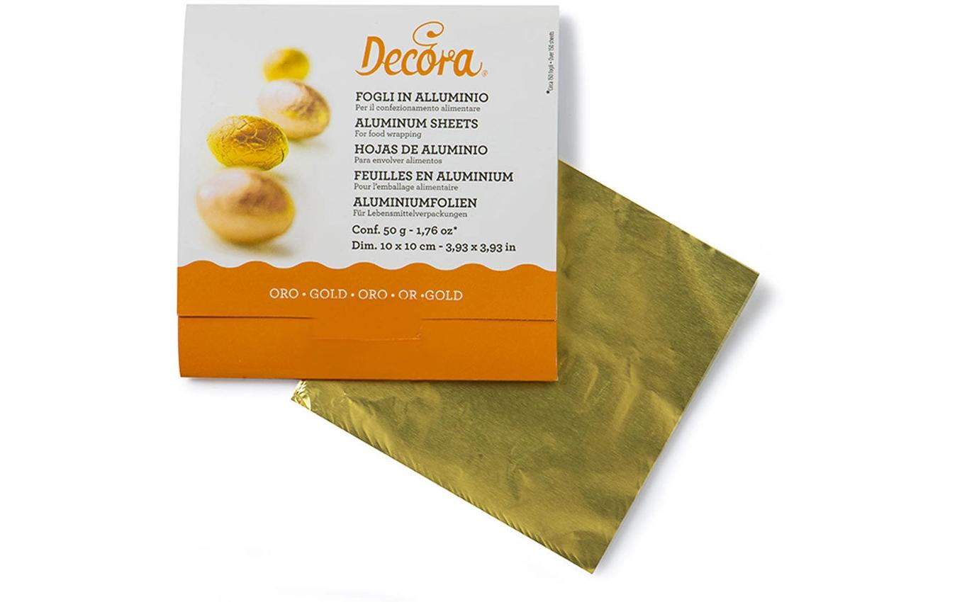 Decora Aluminiumfolie gold 150 Blatt Stück
