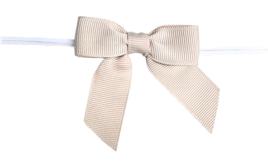 Backshop Verschluss 10 Stk, Verschluss mit Schleife taupe