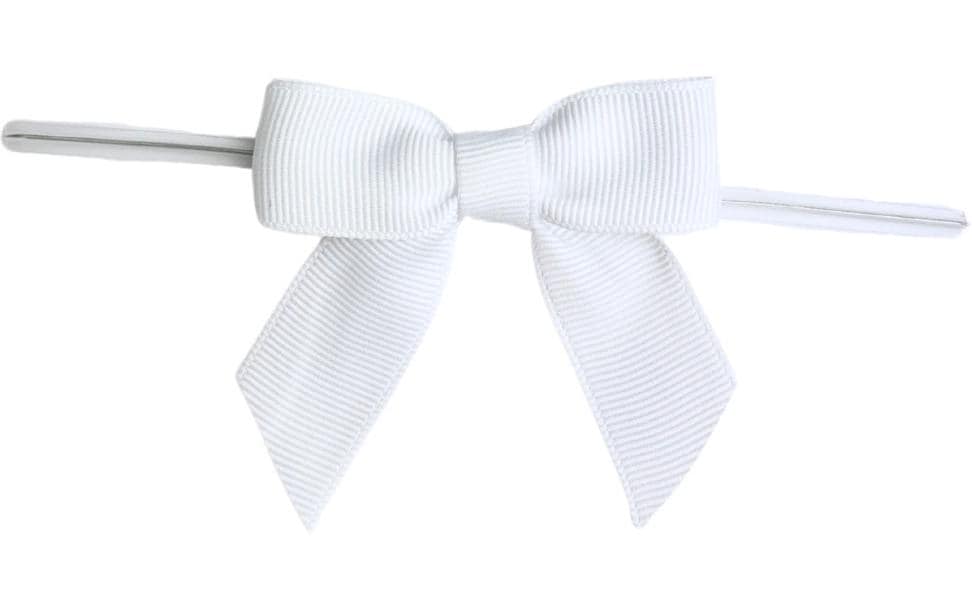Backshop Verschluss 10 Stk, Verschluss mit Schleife weiss