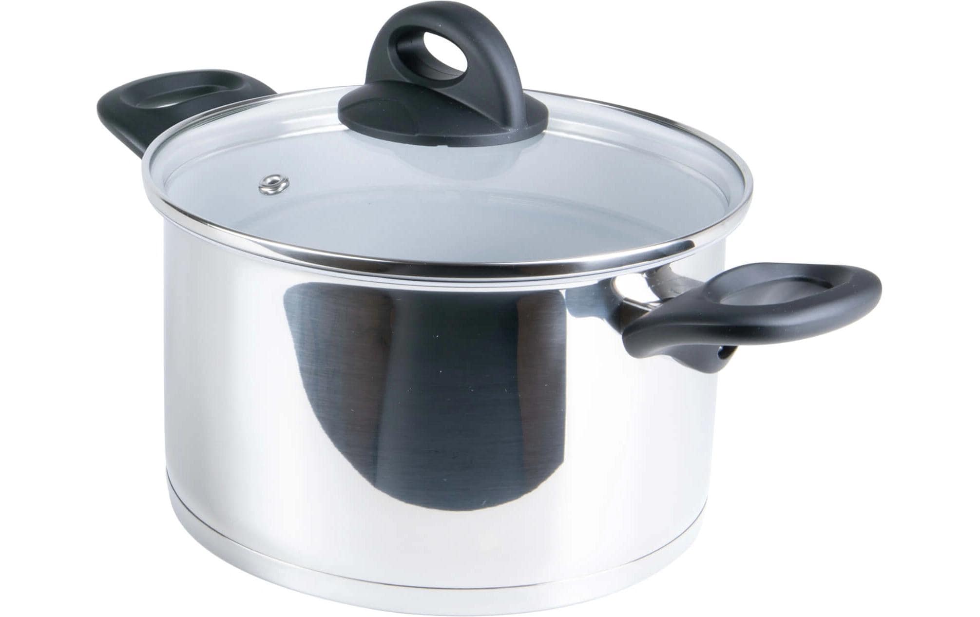 Genius Cerafit Steel Kochtopf Set, 2 teilig 20 cm, Silber, Weiss