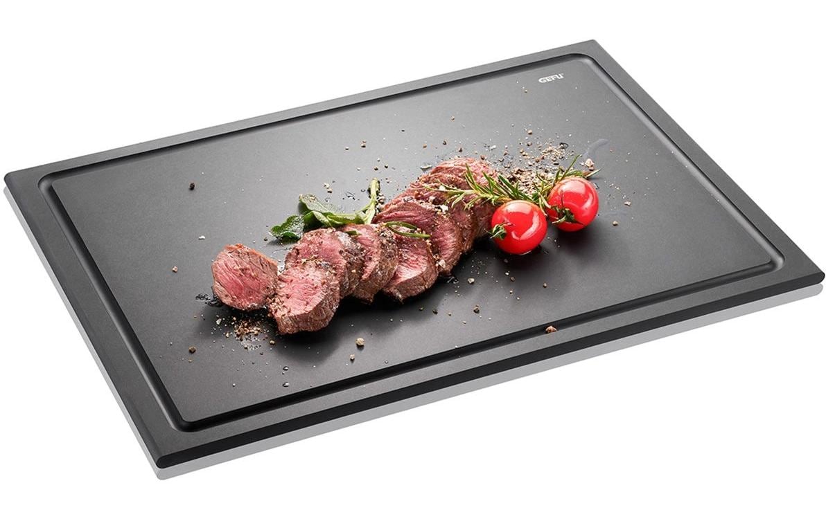 GEFU Schneidebrett SLIZE Gross mit Saftr. Holzverbundstoff aus 80 % recycelt
