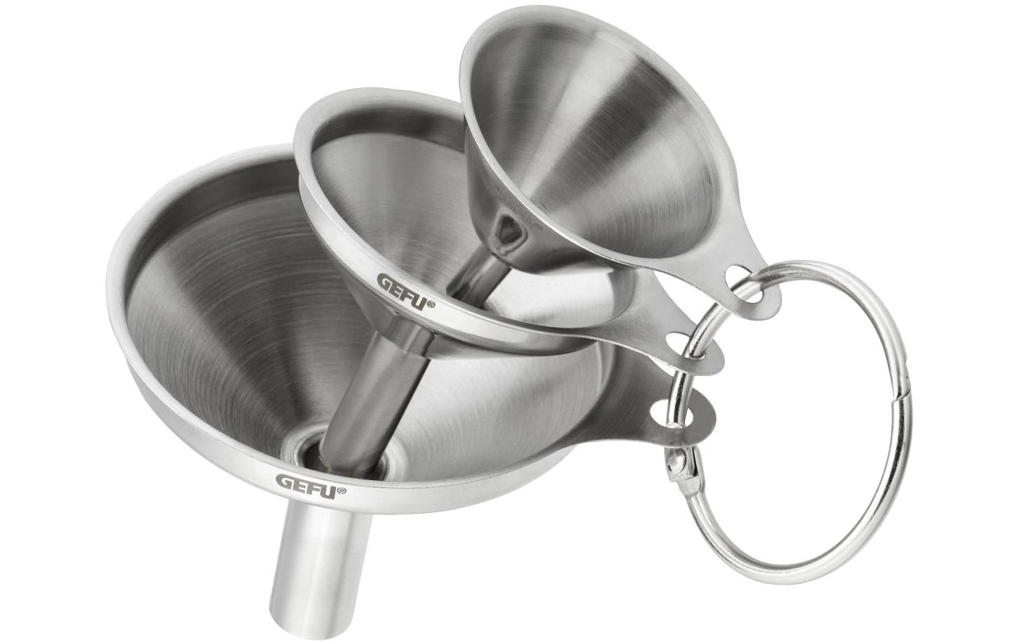 GEFU Trichter Set Versare Edelstahl, 3-teilig