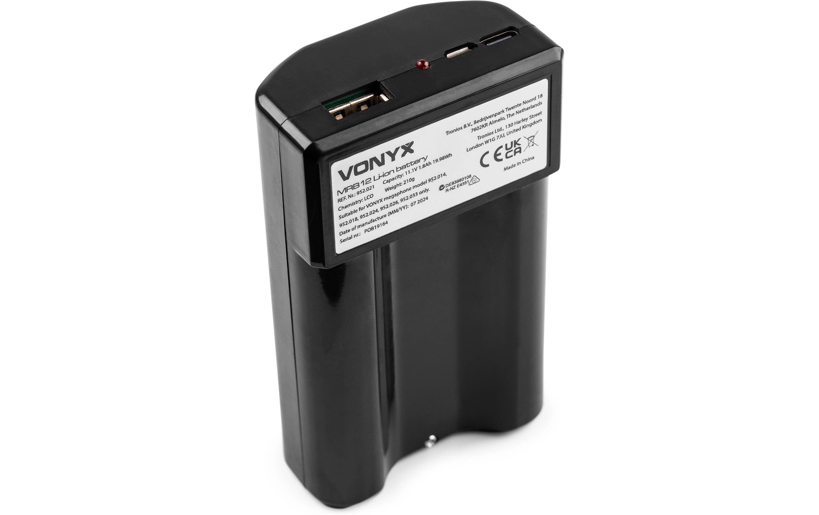 Vonyx MRB12 Akkupack für Megaphon