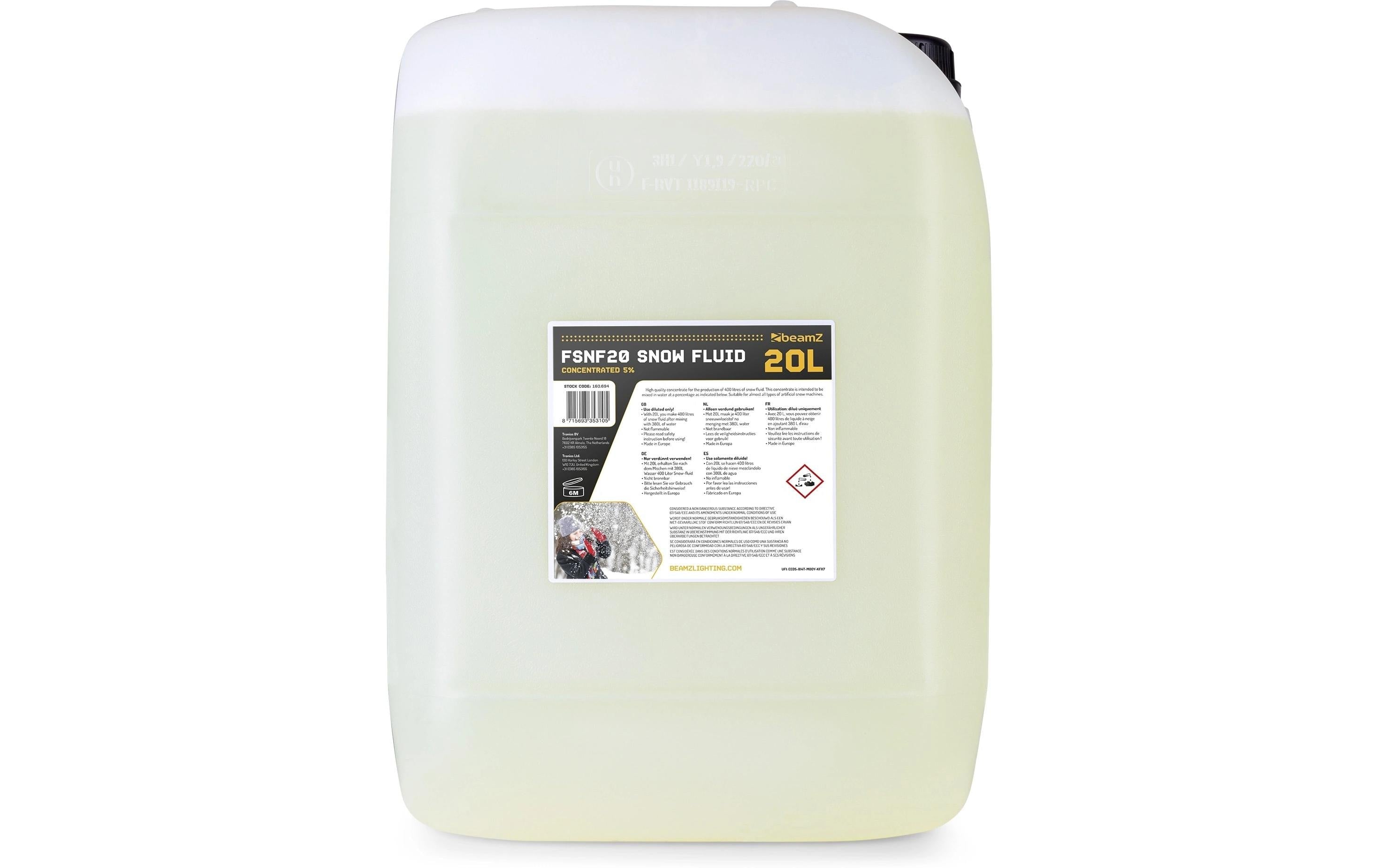 BeamZ FLNF20 Schneefluid, Konzentrat 3%, 20L