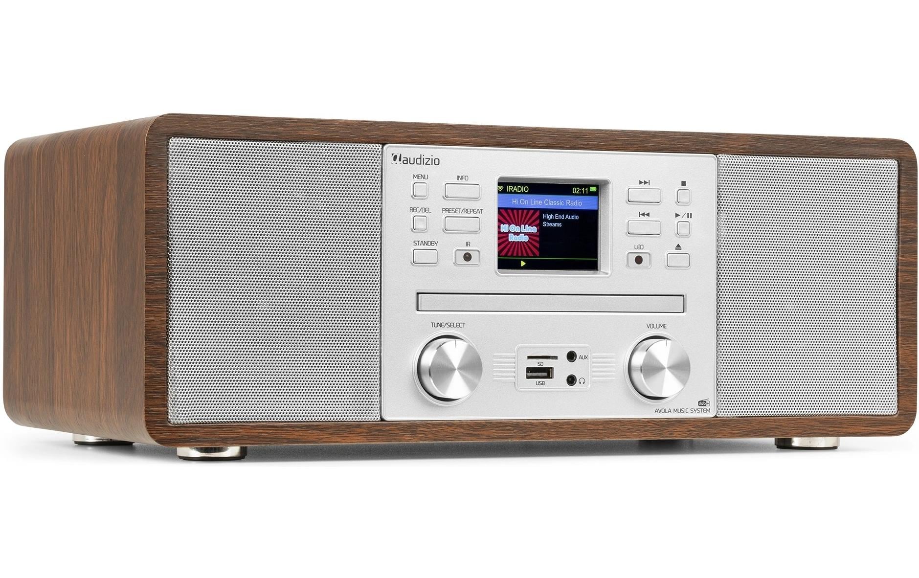 Audizio Avola SI DAB+/FM Radio mit BT u. CD, WLAN, silber
