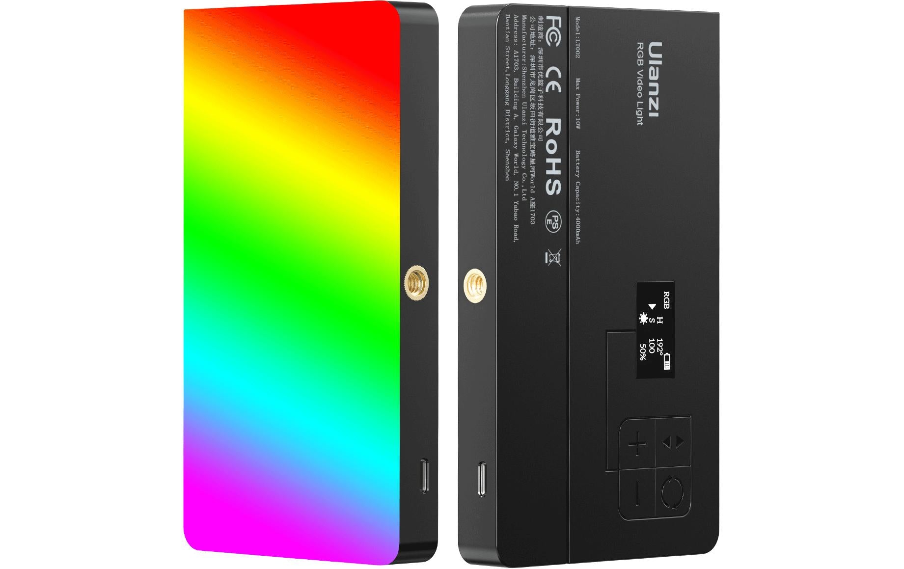 Ulanzi LT-002 LED RGB Videolicht 7", OLED