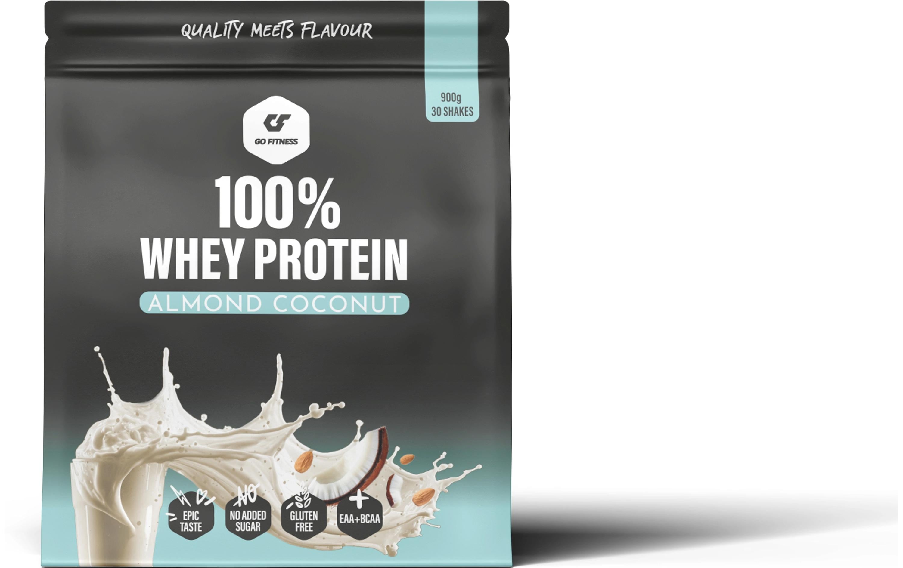 GoFitness Nutrition - 100% Whey Protein Almond Coconut, 900g