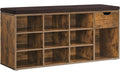 Vasagle Schuhschrank mit Polster,Industrial Look, 104x30.5x48 cm, Spanplatte