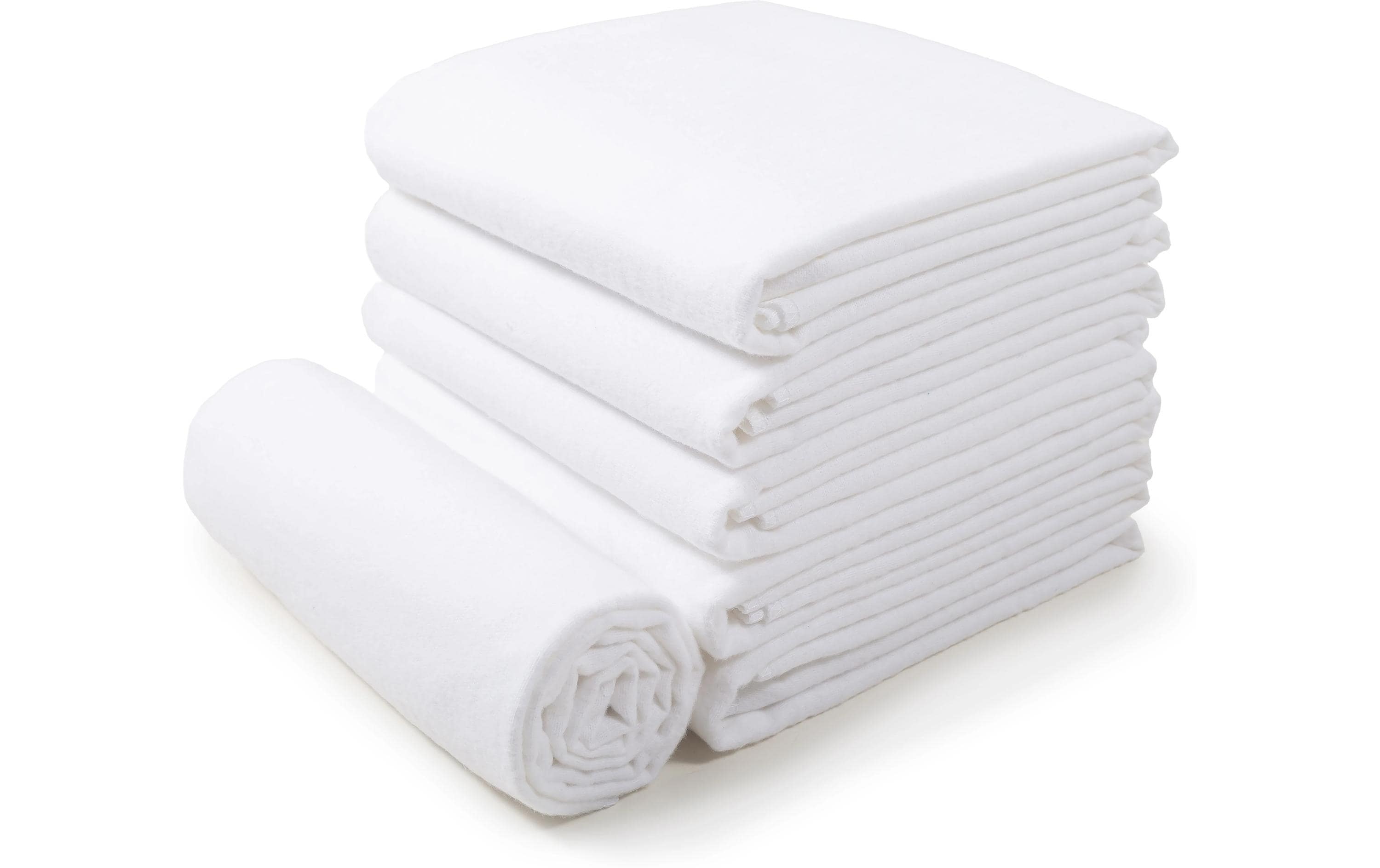 Makian Moltontücher 80x80cm 6-er Pack, Weiss