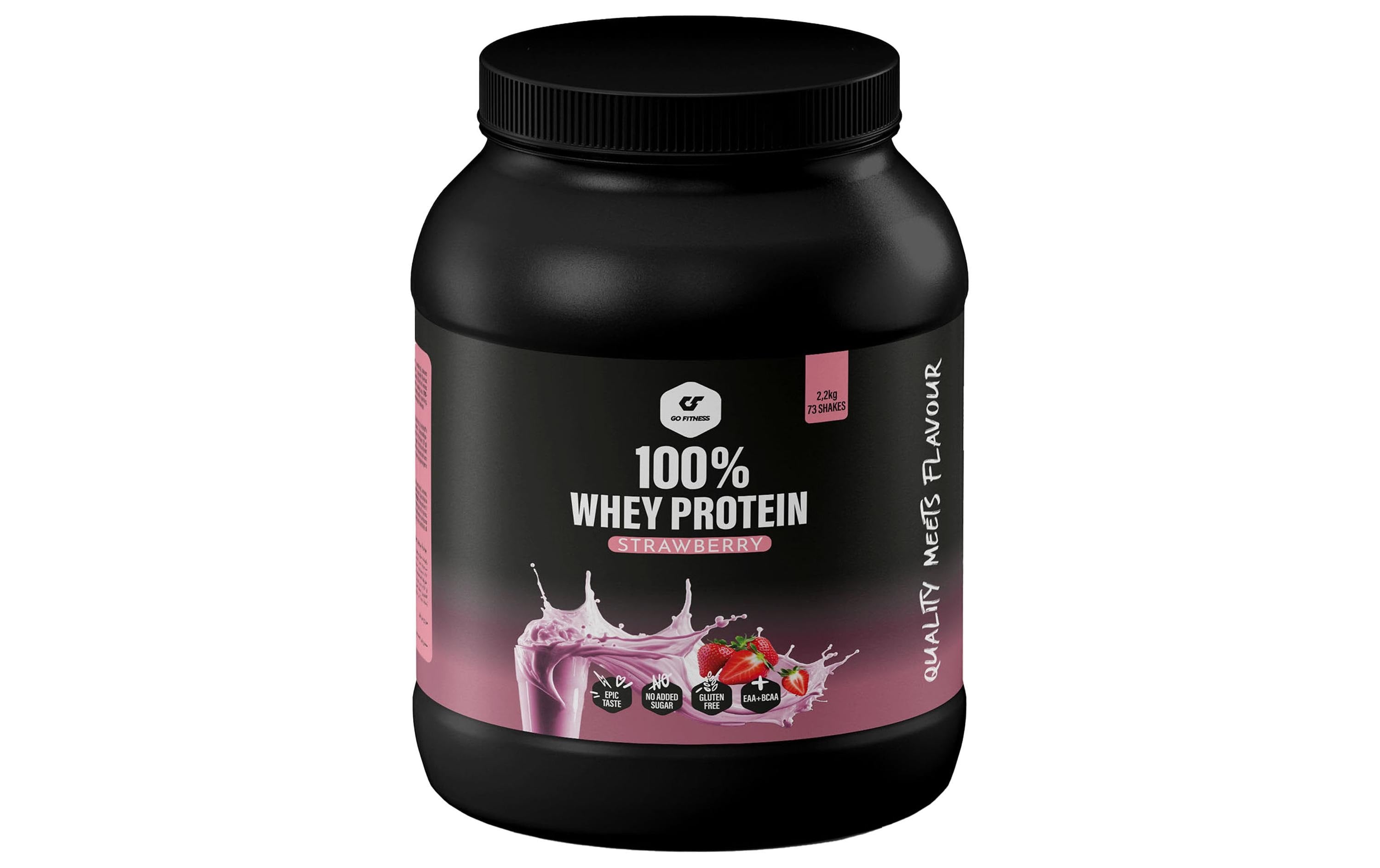 GoFitness Nutrition - 100% Whey Protein Strawberry, 2200g