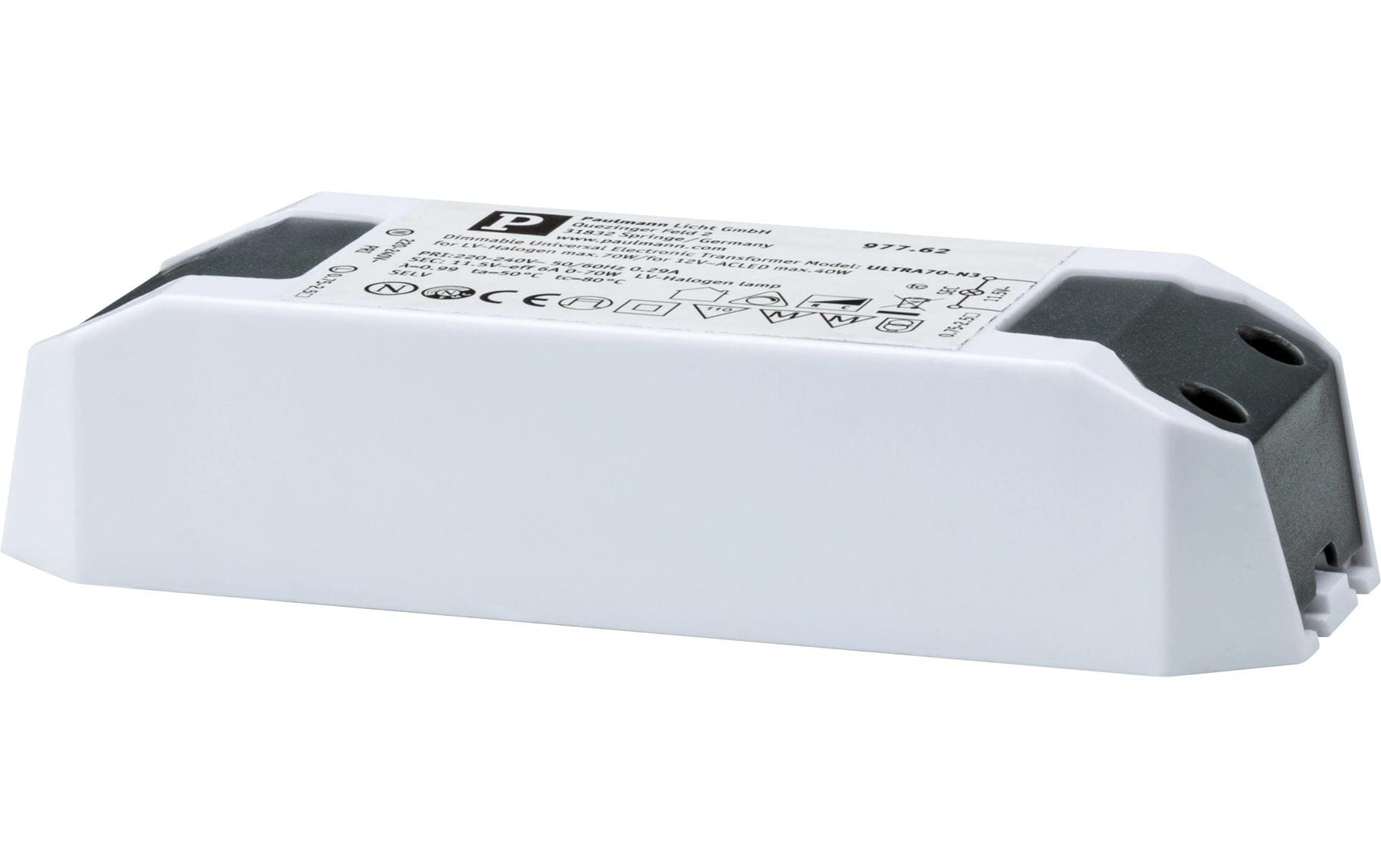 Paulmann Elektroniktrafo Halogen+LED max.0-50W 220-240/12V 50VA Weiss