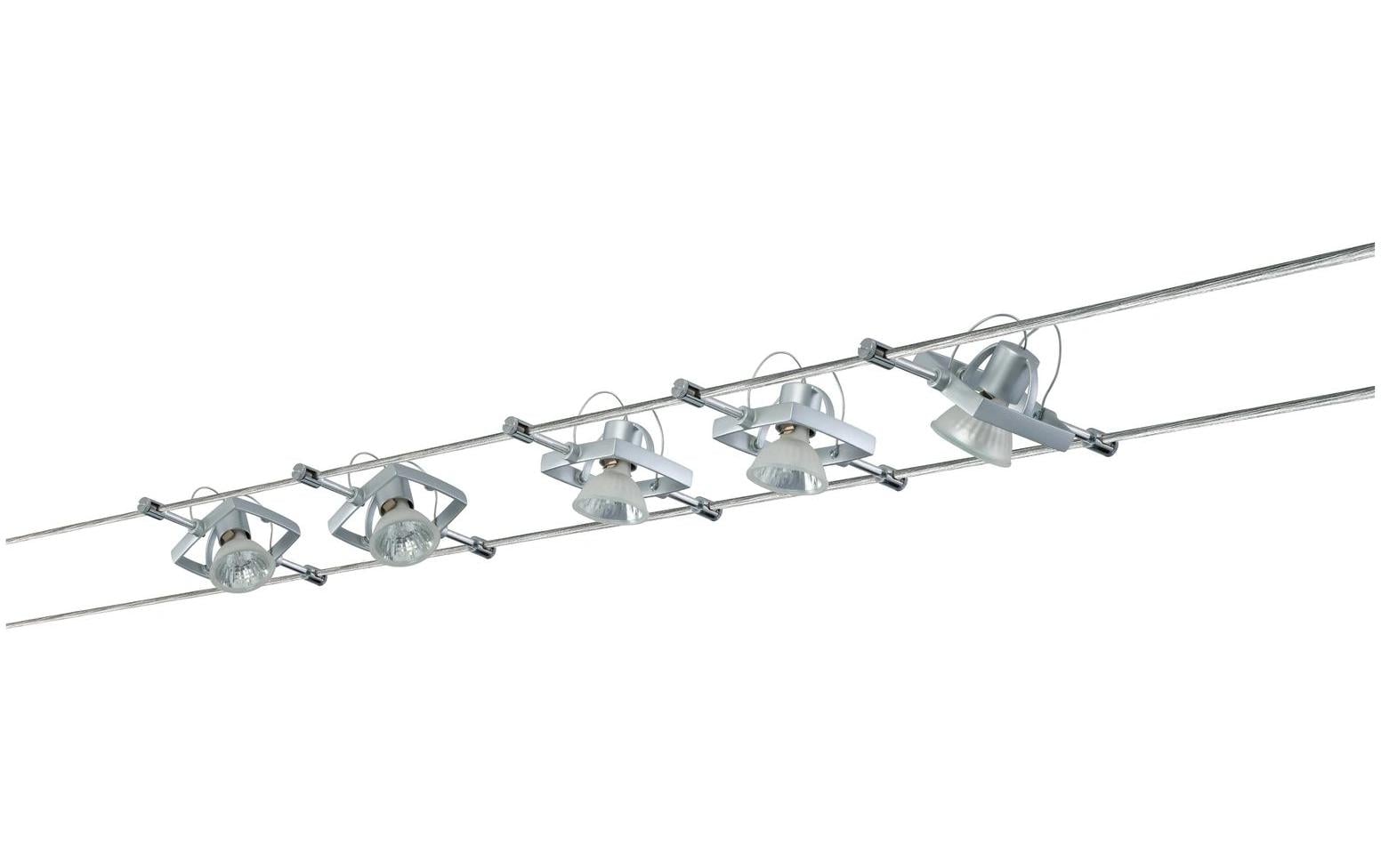 Paulmann Seilsystem Mac II Basisset GU5,3 max. 5x10W dimmbar 230/12V Chrom matt