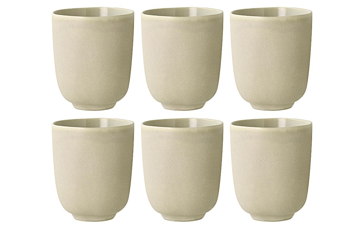 Villa Collection Becher Shoku 33 cl 6 Stk Soft Beige Steinzeug