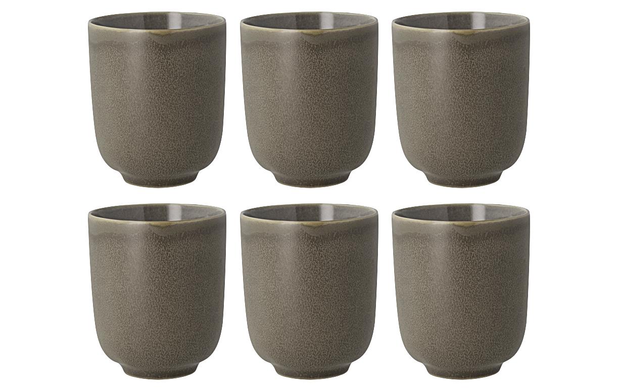Villa Collection Becher Shoku 33 cl 6 Stk Warm Brown Steinzeug