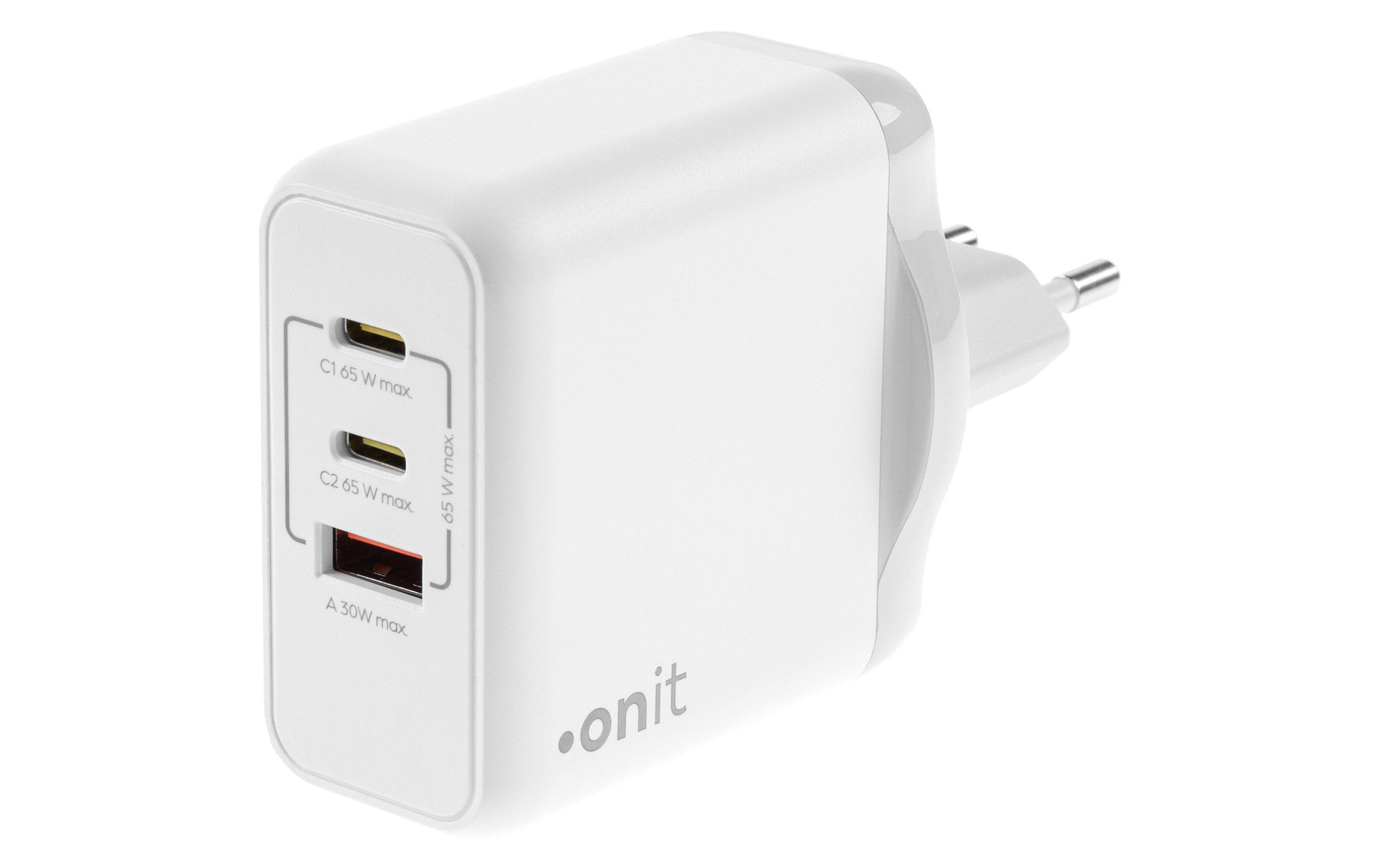 onit GaN-Wandladegerät USB CCA 65W weiss